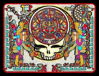 4 " Grateful Dead Mayan Calendar Vinyl Sticker.  420 Decal For Car Skateboard Bong