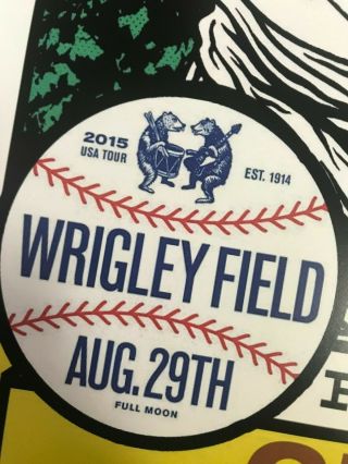 Foo Fighters Wrigley Field 8/29 2015 Concert Poster 12 