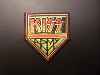 Kiss " Music Legend " Red & Yellow Embroidered Iron On Patches 3 - 1/8 X 3 - 3/8