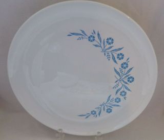 Set 3 Plates Centura By Corning Cornflower Blue 10 " Dinner Sized Good Shape