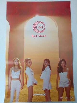 Mamamoo - Red Moon (7th Mini Album) A Type Official Unfolded Poster