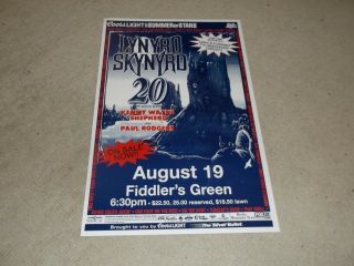Lynyrd Skynyrd 43cm X 28cm Fiddlers Green 1997 Poster