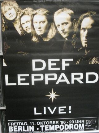 Def Leppard 60cm X 85cm (approximately) 1996 German Tour Poster