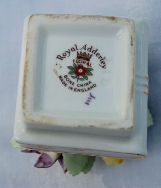 Vintage Royal Adderley Floral ROSE BOUQUET Bone China England Flowers On A Book 2