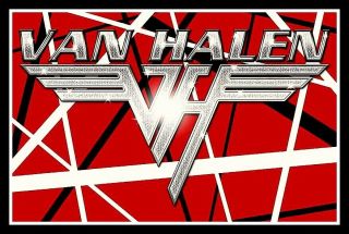4.  5 " Vintage Style Van Halen Vinyl Sticker.  For Car,  Guitar,  Skateboard Or Bong.
