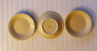 Fiestaware Set of Three Sunflower Dinner Plates Fiesta Yellow 10.  5 inch Plate 2