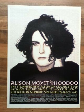 Alison Moyet - Hoodoo - Advert / Poster - 33.  5cm X 24cm