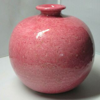 Vintage Italian Bitossi Flavia Pink Bulbous Vase