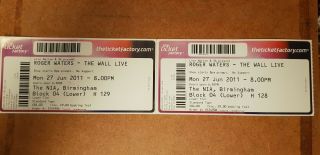 Roger Waters The Wall Live 2011 Tickets X2