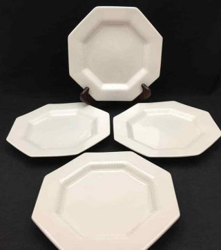 Special Listing - Nikko Classic White Salad Plates (set Of 4) And Saucer
