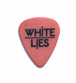 White Lies Harry Mcveigh Orange Guitar Pick 2009 World Tour Logo Guitar Pick