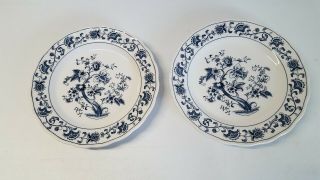 Nikko Double Phoenix Ming Tree Dinner Plates Set Of 2 Blue And White 1272
