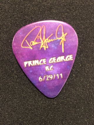 KISS Hottest Show Earth Tour Guitar Pick Paul Stanley Signed BC canada 6/29/11 2