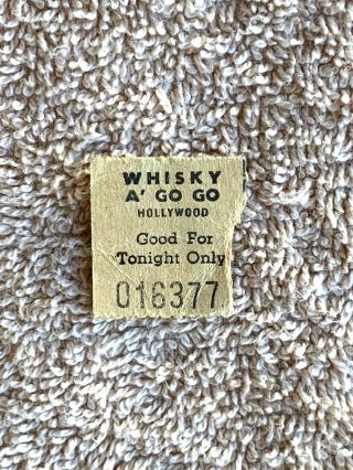 Rare 1982 Whisky A Go Go Final Night Plimsouls,  Tom Petty Concert Ticket Stub