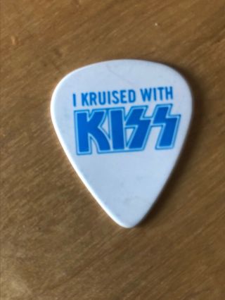 Kiss Kruise Iii 3 Guitar Pick Tommy Thayer Autographed 2013 Blue Kruised With