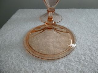 Pink Depression Glass Candy Dish with Lid 4