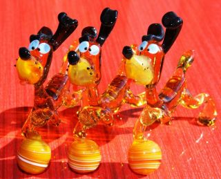 Murano Style Art Craft Color Glass Figurines 