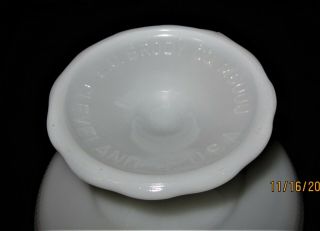 Vintage E.  O.  Brody Co.  Milk Glass Pedestal Fruit Bowl M6000 Made In USA 3
