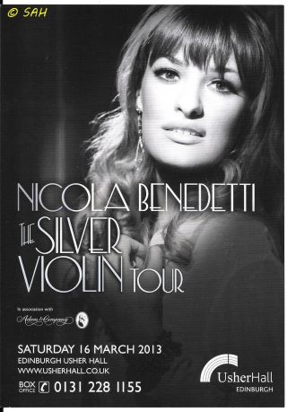 Nicola Benedetti - The Silver Violin Tour Flyer - Classical