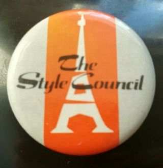 Vintage 80s Pop Soul Rock Music Pin Badge The Style Council Mods Jam Paul Weller