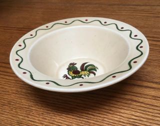 Metlox Poppytrail California Provincial Green Rooster Small Serving Bowl