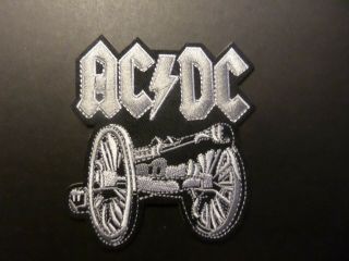 Ac/dc " Rock Legends Black & Silver Embroidered 3 - 1/4 X 3 - 1/2 Iron On Patch