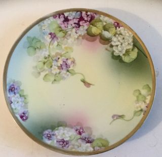 Antique O&e G Royal Austria Hand Painted Floral Plate 9”