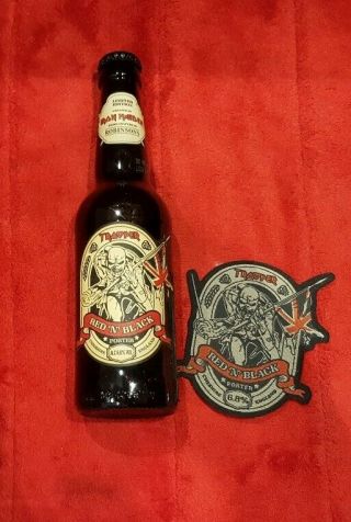 Iron Maiden Trooper Red And Black Porter Beer Patch,  Bottle Limited Edition