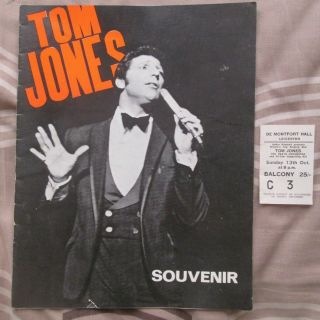 Tom Jones 1969 (inc Ticket Stub) Leicester Concert Tour Programme