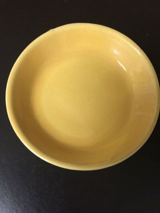 Vintage Bauer Pottery Yellow Flower Pot Saucer,  4” La Calif