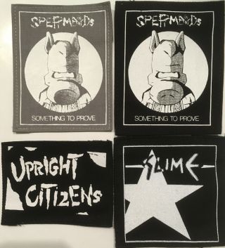 Spermbirds Slime Upright Citizens Patches German Punk Rock Hard Core