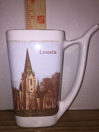 Vintage Levoca Slovakian Porcelain Spa Water Sipping Cup Czech Souvenir