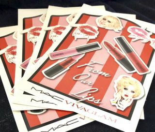 Lady Gaga Cindy Lauper Mac Promo Stickers Collectors Rare