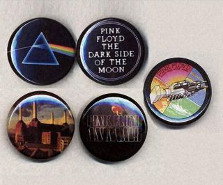 Pink Floyd Set Of Five 25mm Badge Button Pins