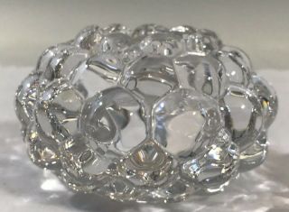 One Orrefors Sweden Crystal Raspberry Bubble Votive Candle Holder Anne Nilsson