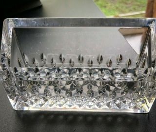 Waterford Crystal Desk Business Card Holder Pre - Owned - Cut
