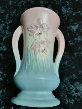 Hull flower vase 308 pink blue 3
