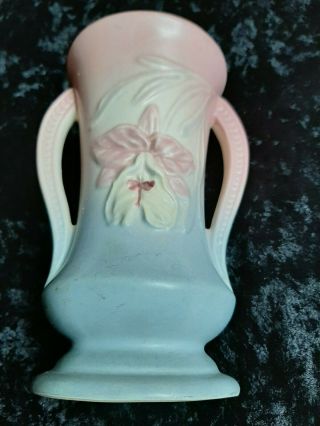 Hull flower vase 308 pink blue 4