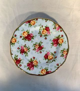 Royal Albert Old Country Roses - Blue Damask - Salad/luncheon Plate - 8”