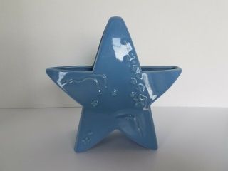 Home Vintage Abingdon Pottery Blue Star Vase
