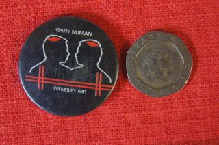 Gary Numan Wembley 1981 Rare Vintage Tour Tin Plate Pin Button Badge