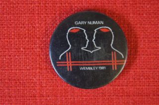 GARY NUMAN WEMBLEY 1981 Rare Vintage Tour Tin Plate Pin Button Badge 3