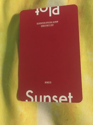 SEVENTEEN Official PHOTOCARD Special Album DIRECTOR ' S CUT Sunset Ver.  Photo Card 2
