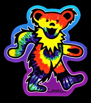 Grateful Dead Tie Dye Dancing Bear Sticker Decal Hippie Rock N Roll