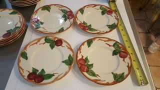 4 Franciscan Ware Apple Bread Dessert Side Plates  Usa 6 3/8 "