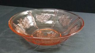 Vintage Pink Depression Glass 8 - 1/2” Serving Bowl,  Mayfair Design