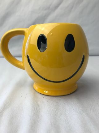 Vintage Mccoy Usa Coffee Yellow Smiley Face Mug Cup 1970 