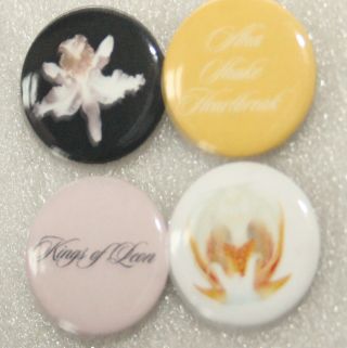 KINGS OF LEON Set 4 x Official Button Pin Badge (25mm - 1 