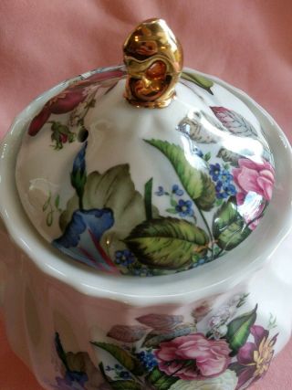 Vintage Sadler Pink/White Florals Swirled 3 - 4 Cup Teapot Made In England 4716 3