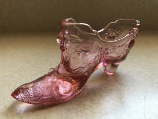 Fenton Pink Cabbage Rose Slipper Shoe